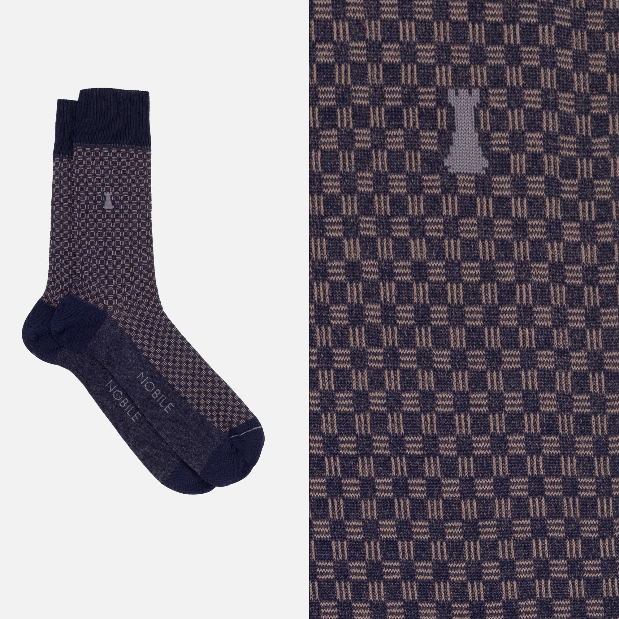 Bernini - Geometric Striped Short Sock