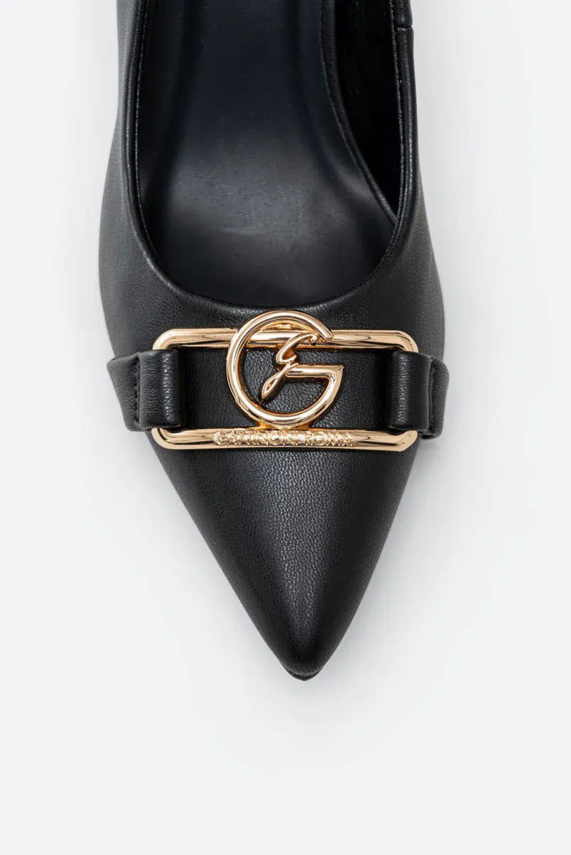 Miranda Décolleté in Black Synthetic Leather