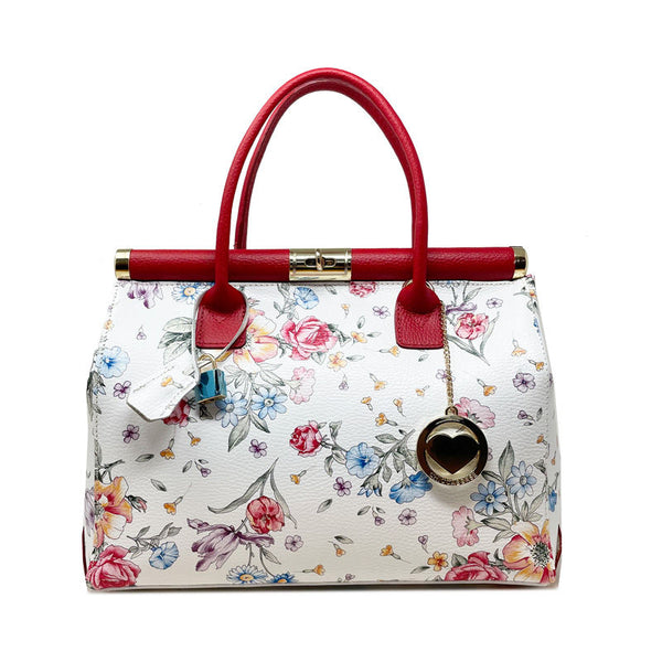 Women's Handbag Bauletto Floral Pattern - Florence 2096. 