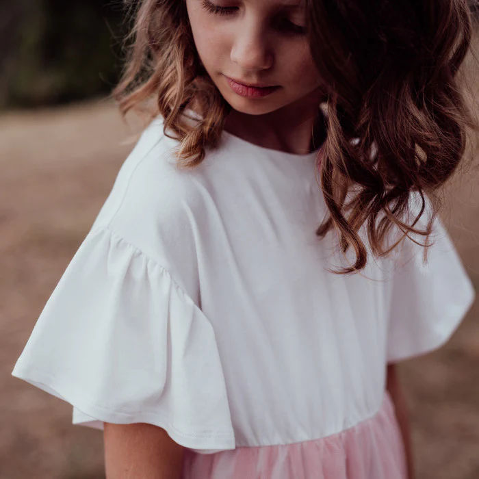 DRESS WITH PINK FLOWERS