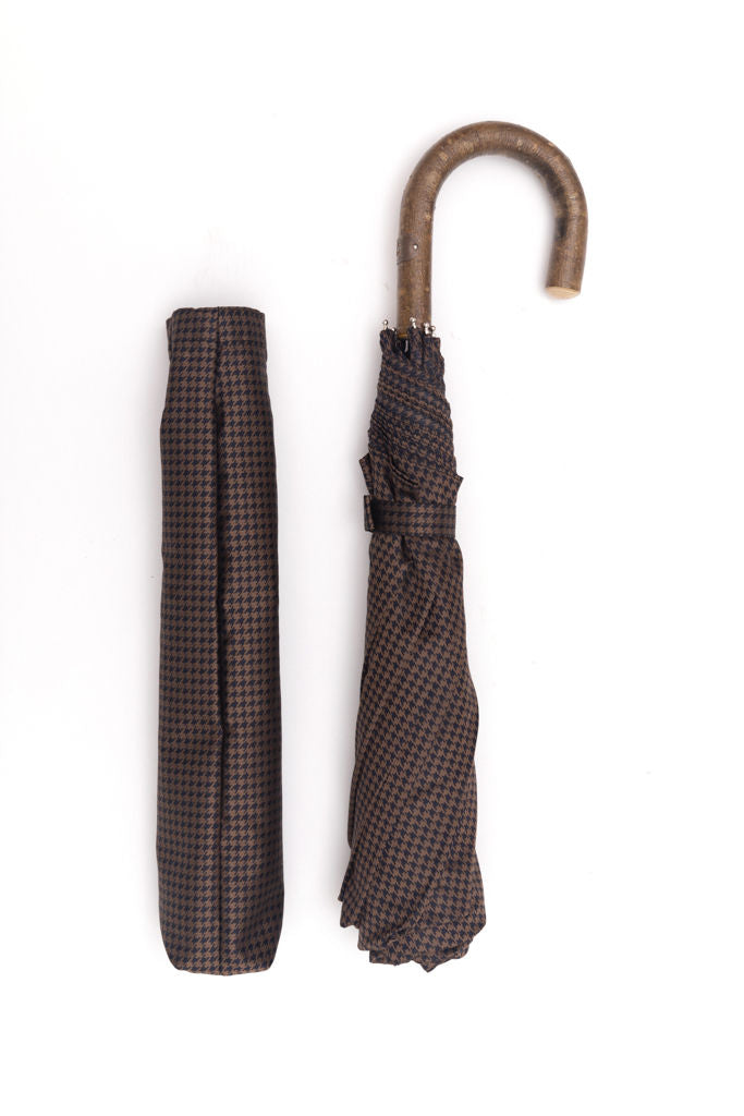 Mario Talarico Folding Umbrella Brown Lemon Handle