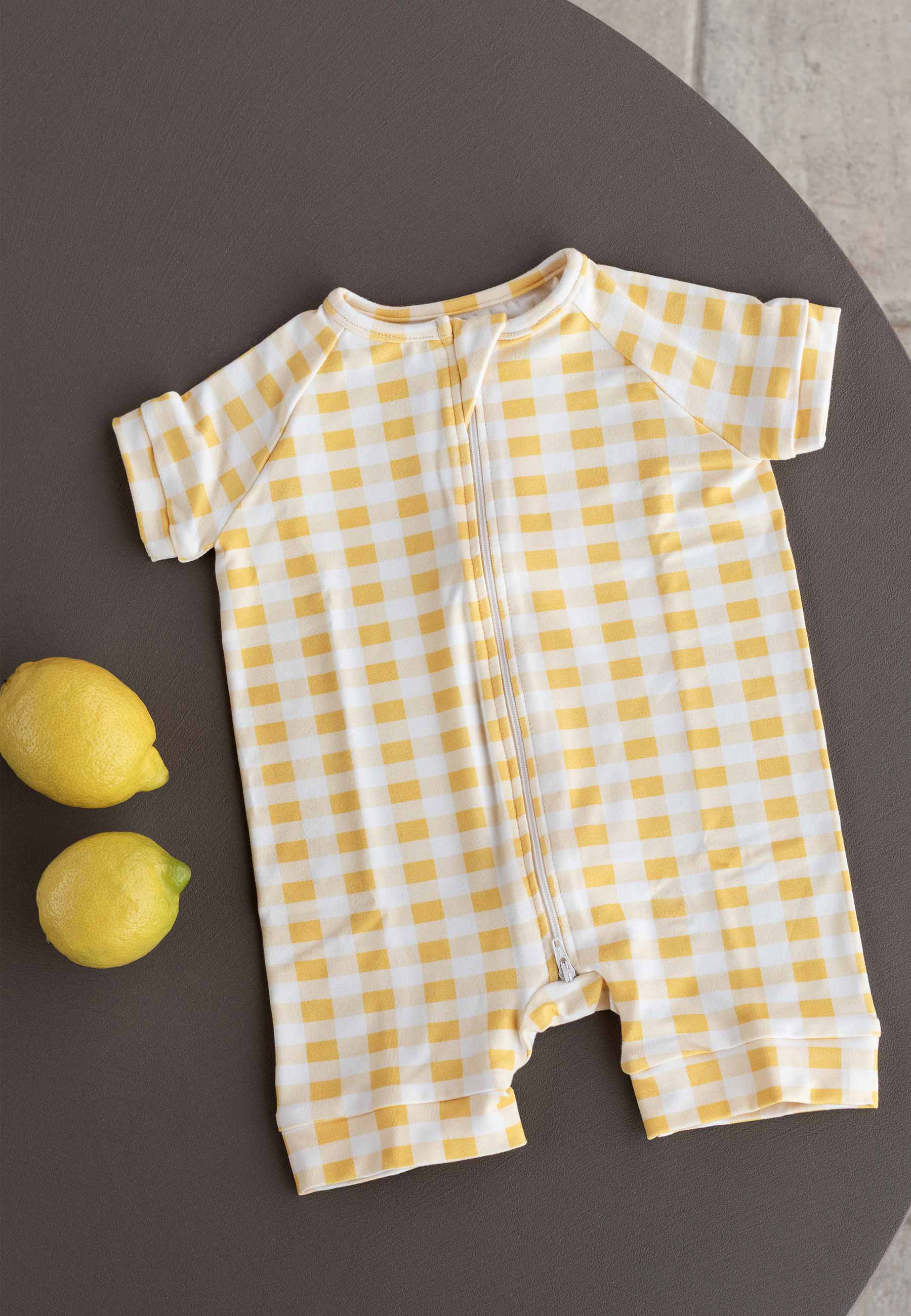 Tutina con zip in bambù - Sunshine - Palloncino blu