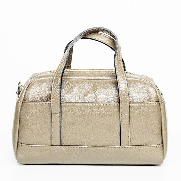 BEAUTY - taupe dollar leather trunk