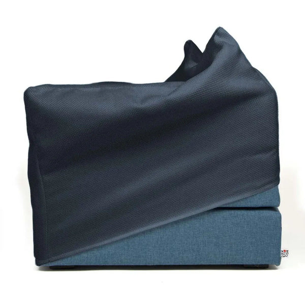 TOUF BLUE, Blue Base Pouf Bed and Pouf Cover 70x63