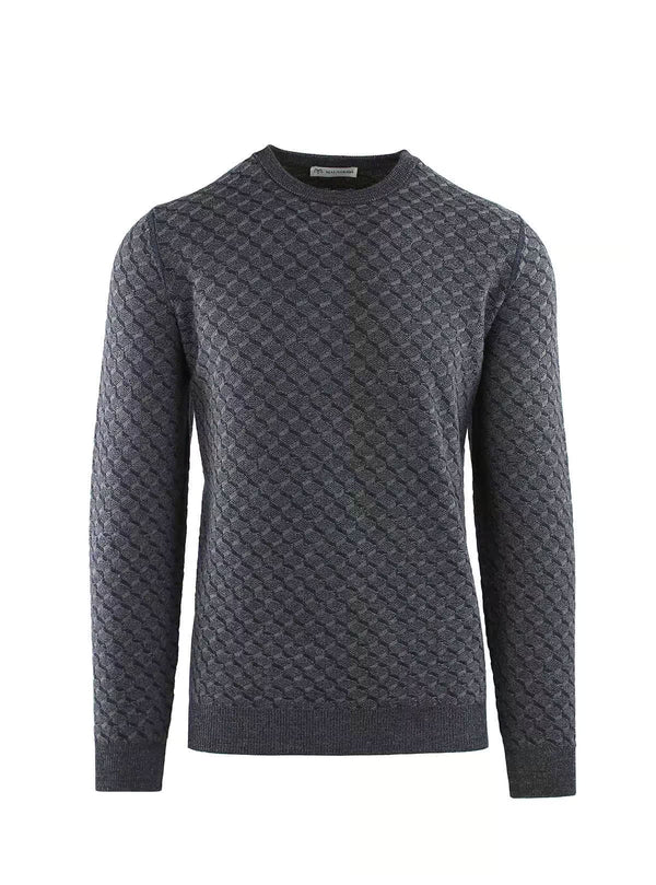 CREW NECK WITH TWO-TONE DIAMOND PATTERN