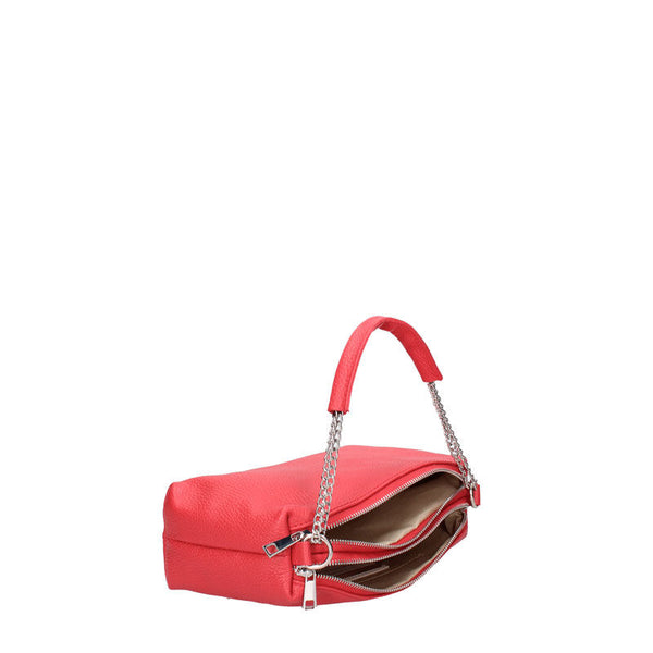 Small clutch bag with chain and double zip - 7141. 