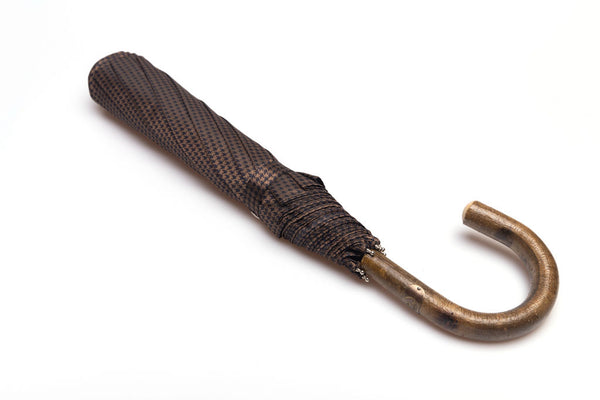 Mario Talarico Folding Umbrella Brown Lemon Handle