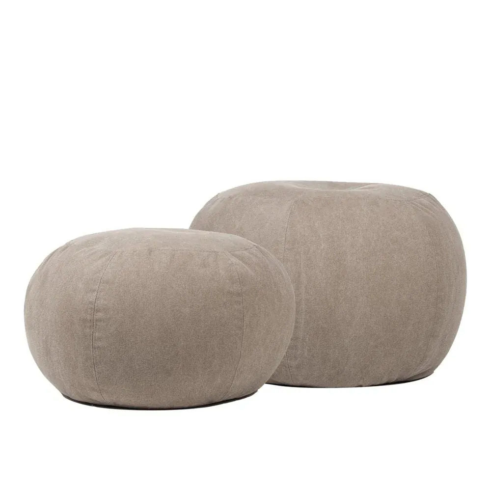 COCOON SOFT M, Round Bean Bag in Removable Cotton 58x40