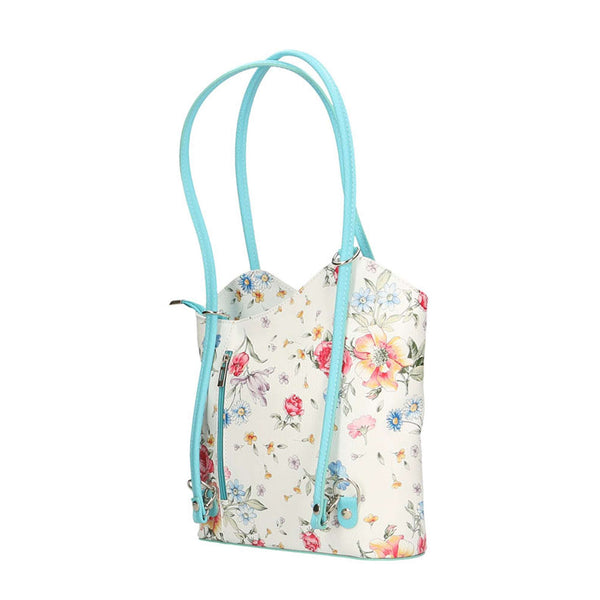 Borsa a Spalla da Donna Fantasia Floreale in Pelle - 27x30x9 cm - 80056