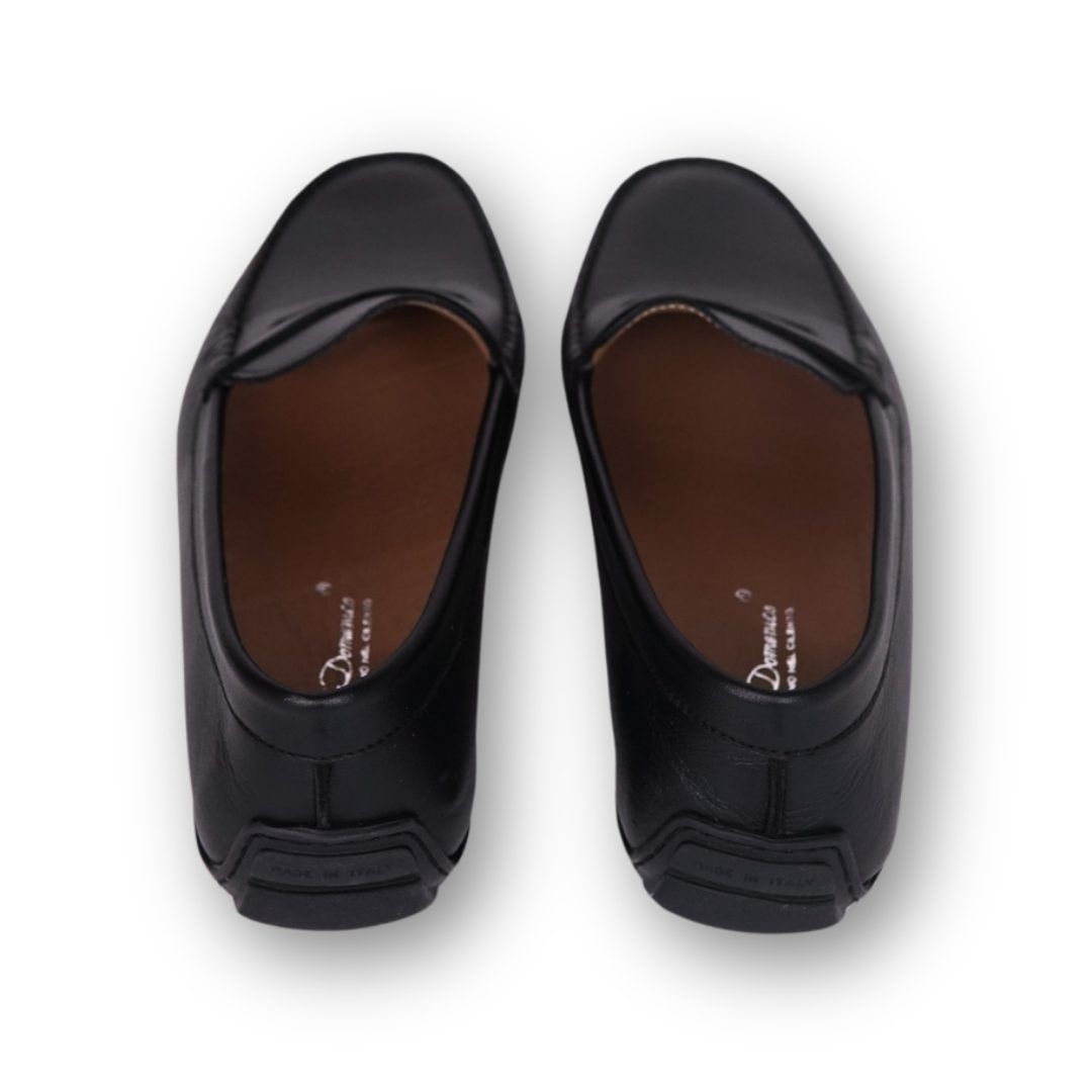 MastroDomenico Women's Handmade Moccasins - Black Moissanite