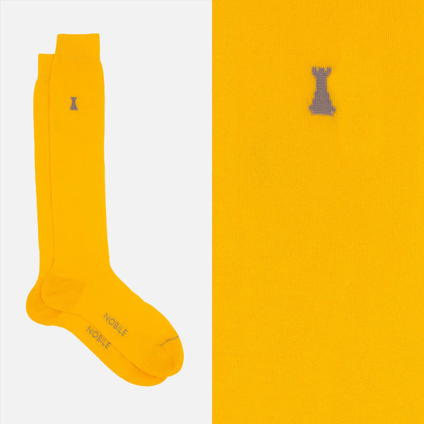 Federico II - Long solid color sock