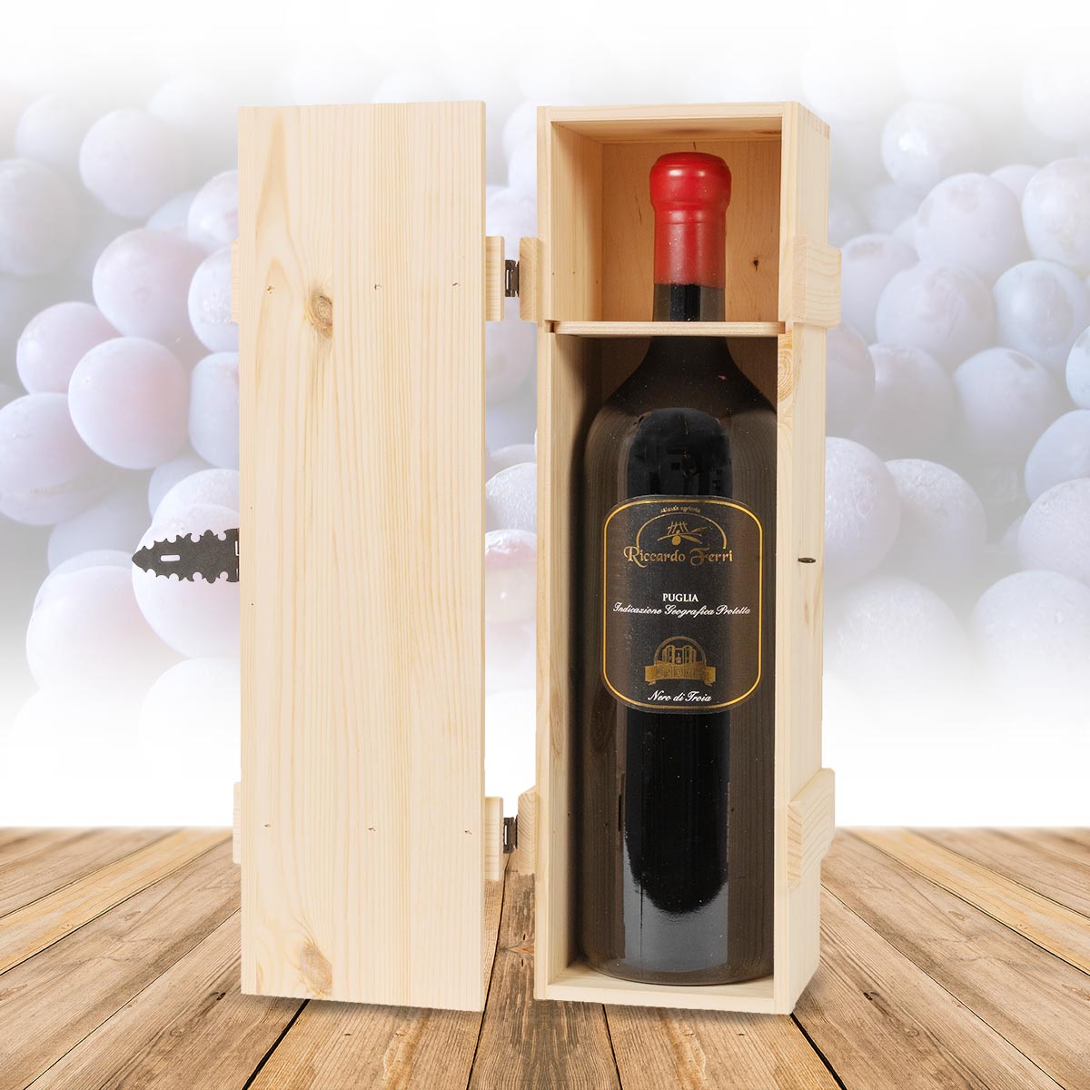 Magnum 3 Liters "Nero di Troia" PGI in pine wood case