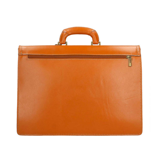 Men's Leather Business Bag, Briefcase, 24 Hour Office Document Holder - 39x30x18 cm - 7008 