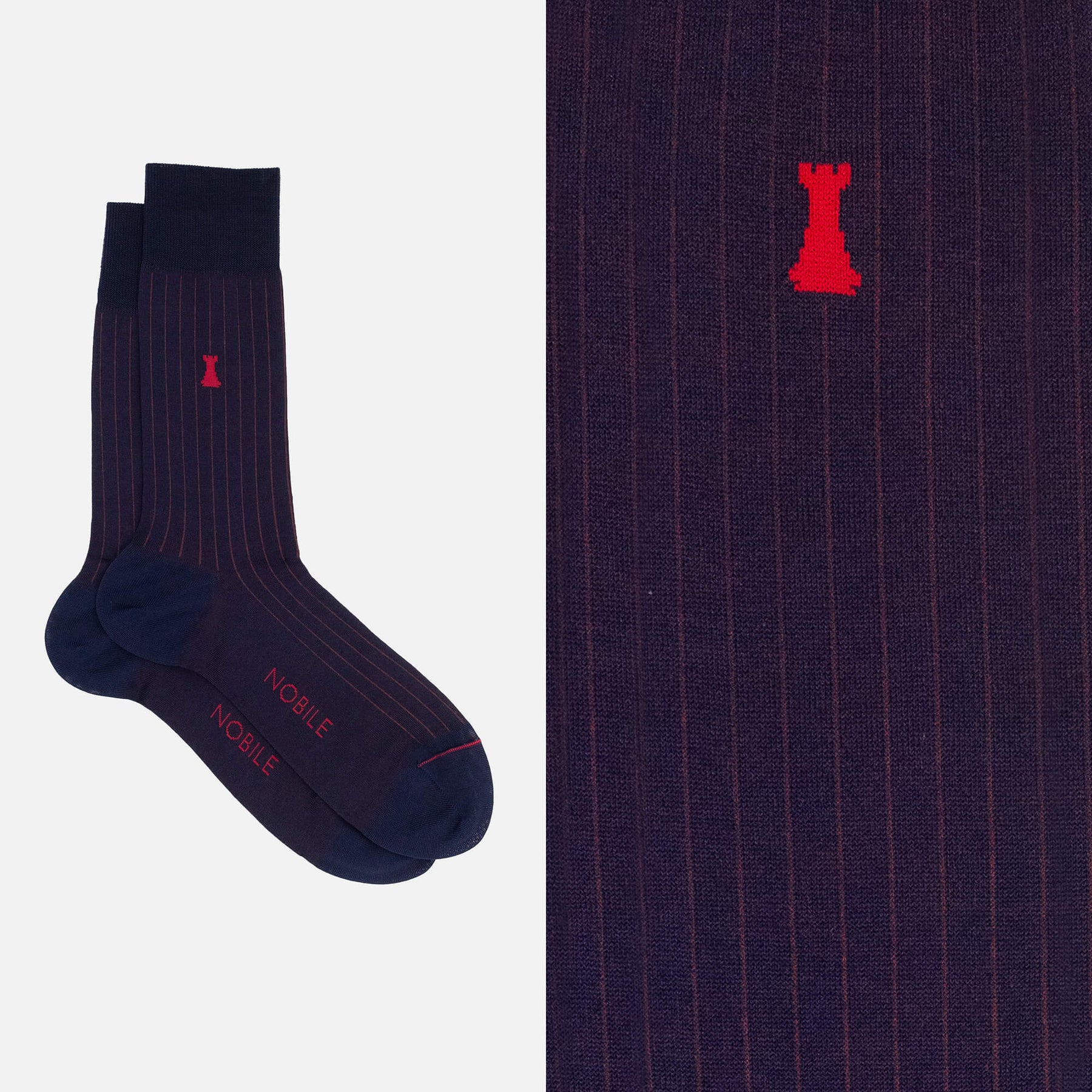 Julius Caesar - Short sock with very fine ribs 