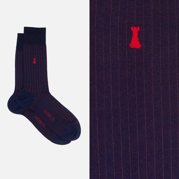 Julius Caesar - Short sock with very fine ribs 