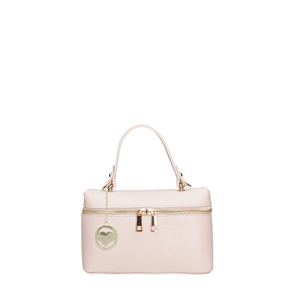 Women's Small Leather Clutch Bag with Double Zip Closure - 07160. 