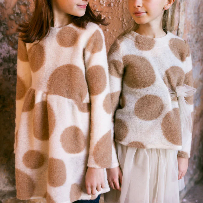 MAGLIA POIS BEIGE