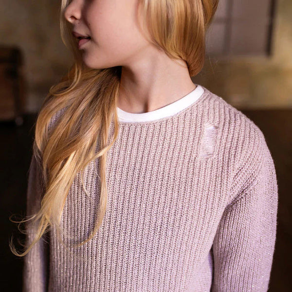 MAGLIONE ROSA LUREX