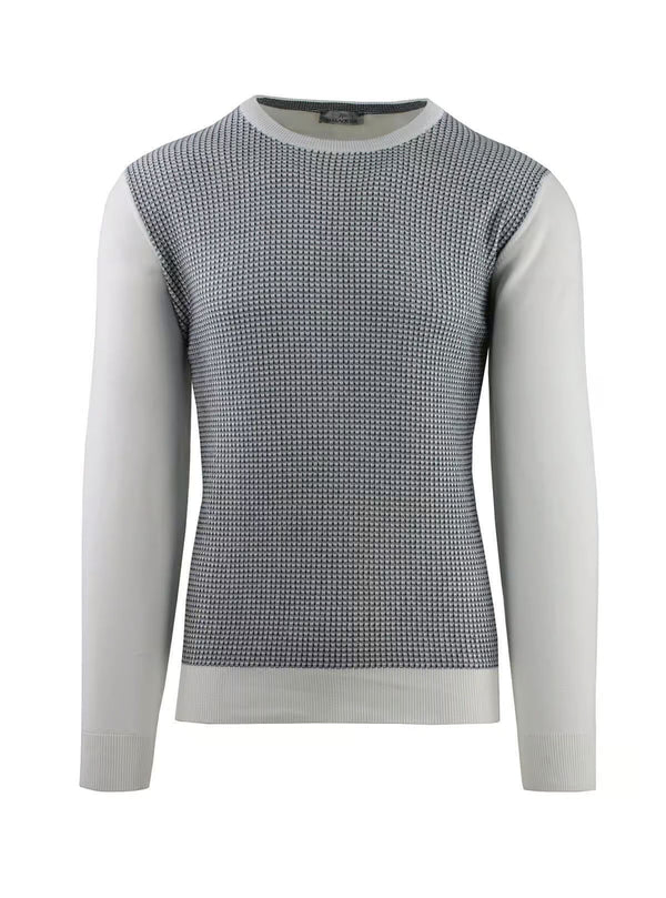 CREW NECK JACQUARD FRONT