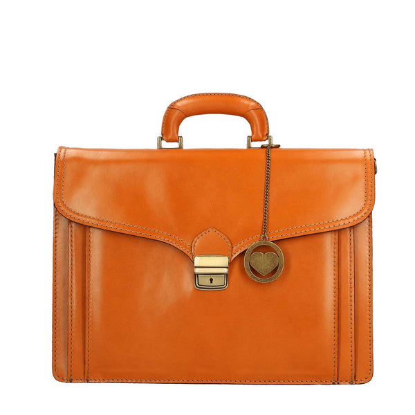 Men's Leather Business Bag, Briefcase, 24 Hour Office Document Holder - 39x30x18 cm - 7010 
