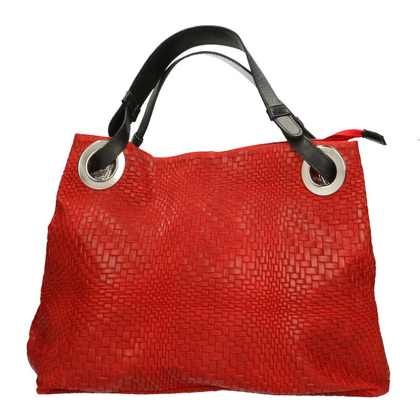 Women's Handbag Woven Leather Print - 38x28x10 Cm - 80059 