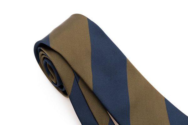 Blue and green striped tie