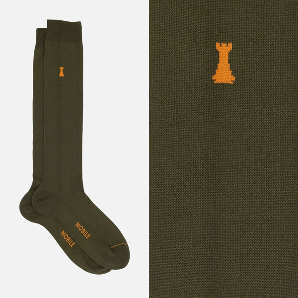 Federico II - Long solid color sock