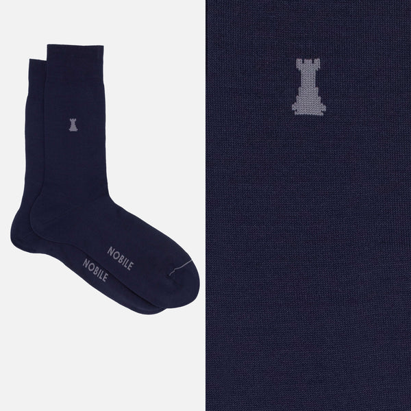 Basic Box of 6 short socks - 3 x Plain Black / 3 x Plain Blue