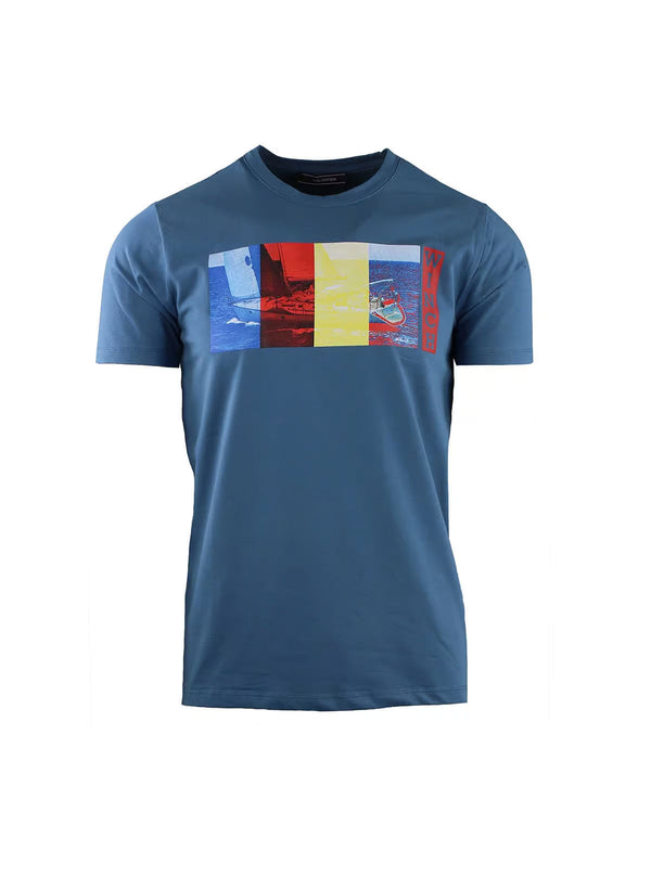 SAIL PRINT JERSEY T-SHIRT