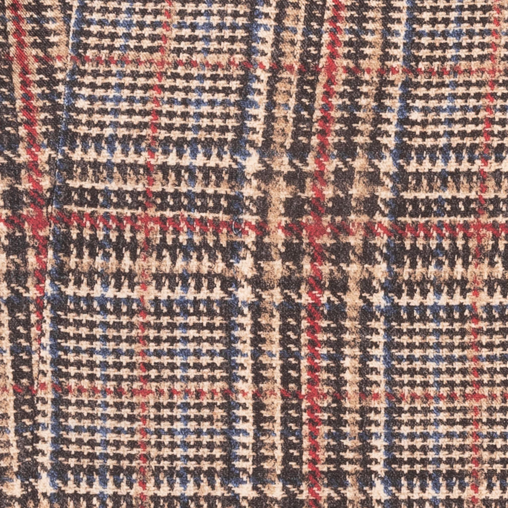 Beige tartan pattern waistcoat
