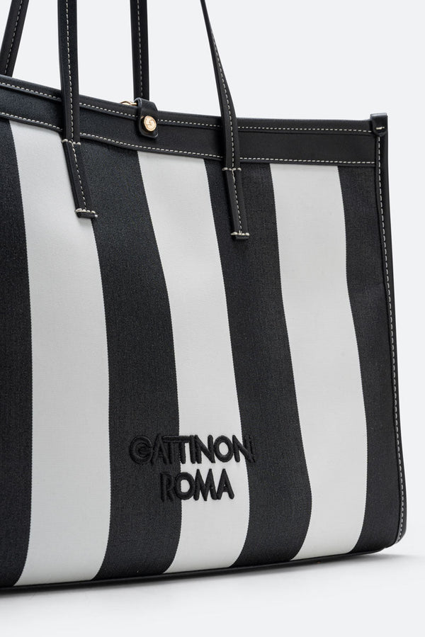 Shopping Bag Fernanda Straw Large Nera