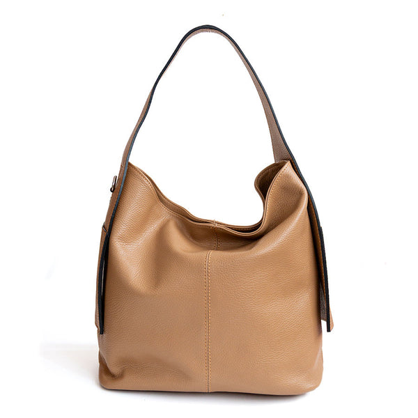 OTTA - Sacca con tasche in pelle biscotto