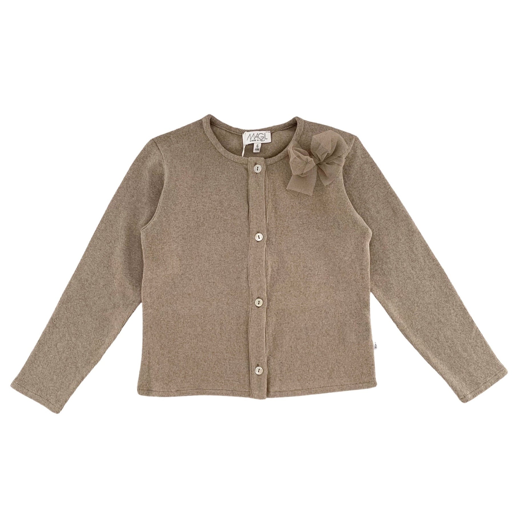 WARM BEIGE COTTON CARDIGAN