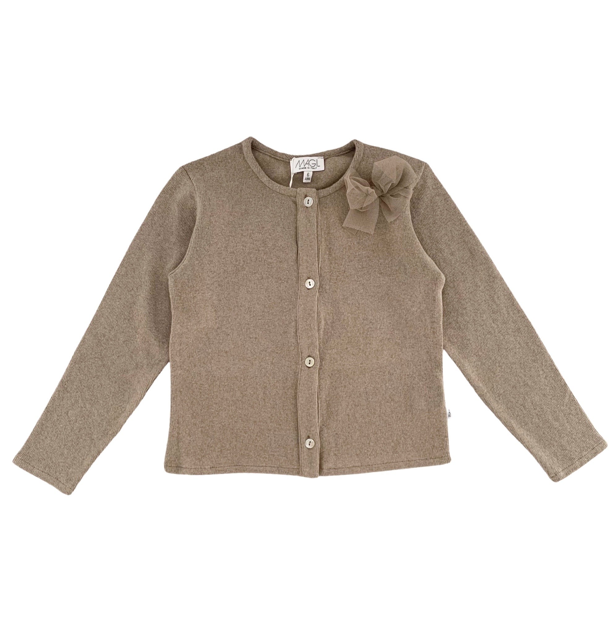 WARM BEIGE COTTON CARDIGAN