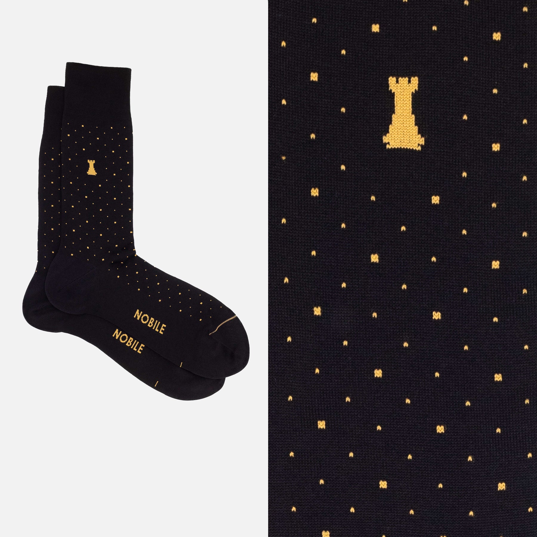 Noble Evening Box of 6 Short Socks - Polka Dots, Ribbed, Solid Color &amp; Pattern