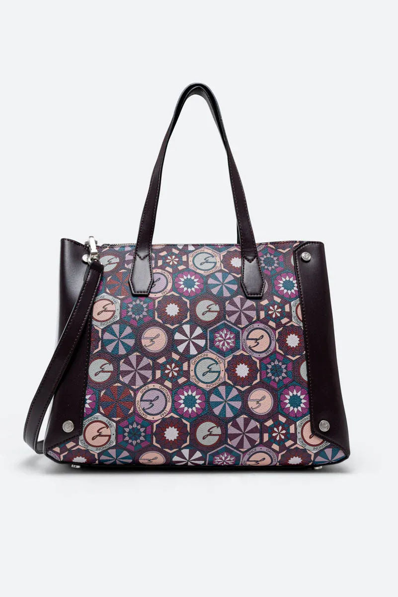 Teodosia Double Handle Raven Handbag