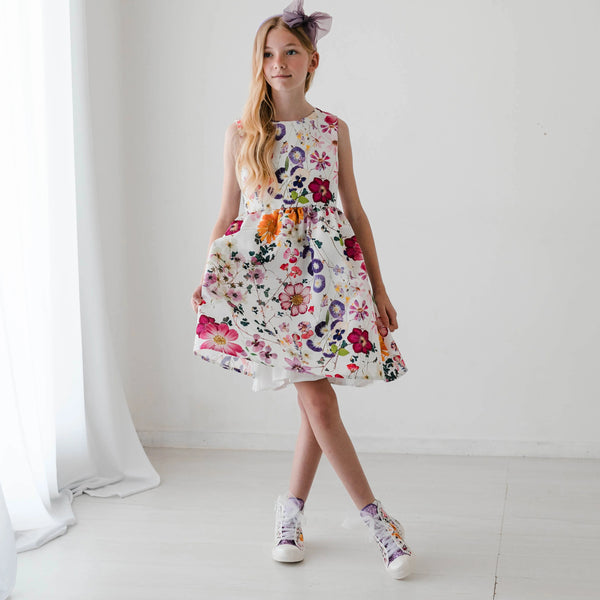 SATIN DRESS WITH CUT-OUT AND BOW