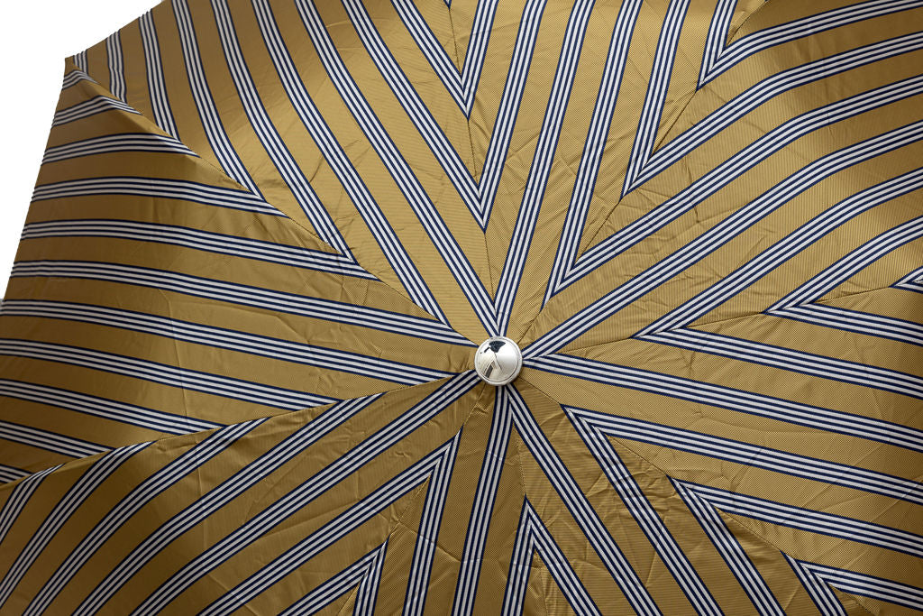 Mario Talarico golden folding umbrella with bamboo handle
