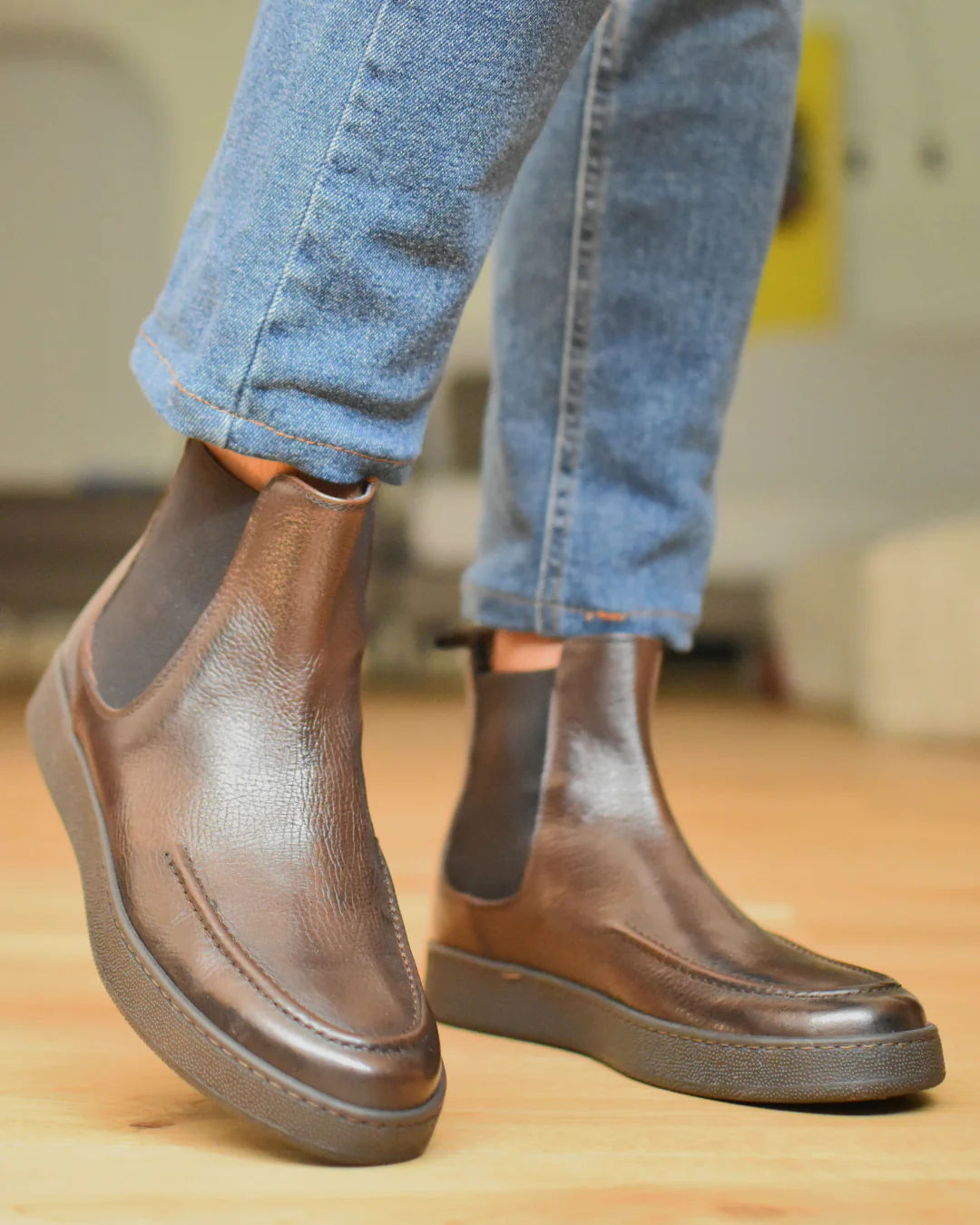 Curtain - Brown Leather
