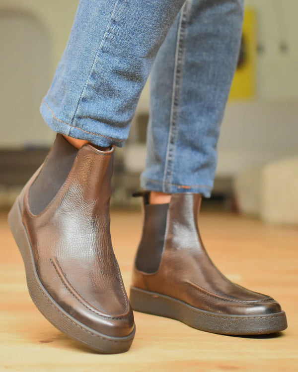 Curtain - Brown Leather