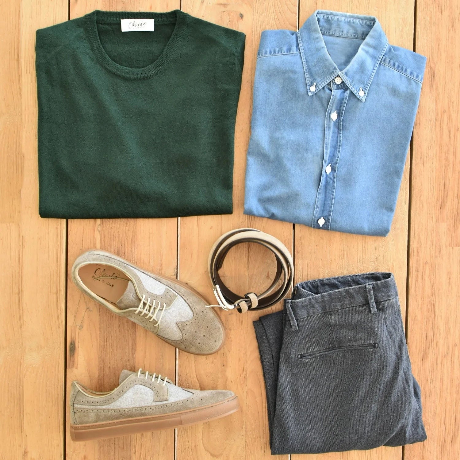 The 100% Merino Italian Pullover - Green