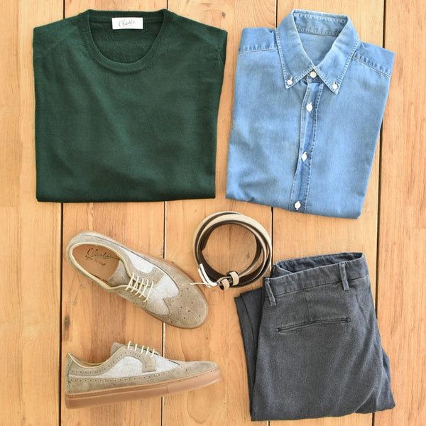 The 100% Merino Italian Pullover - Green