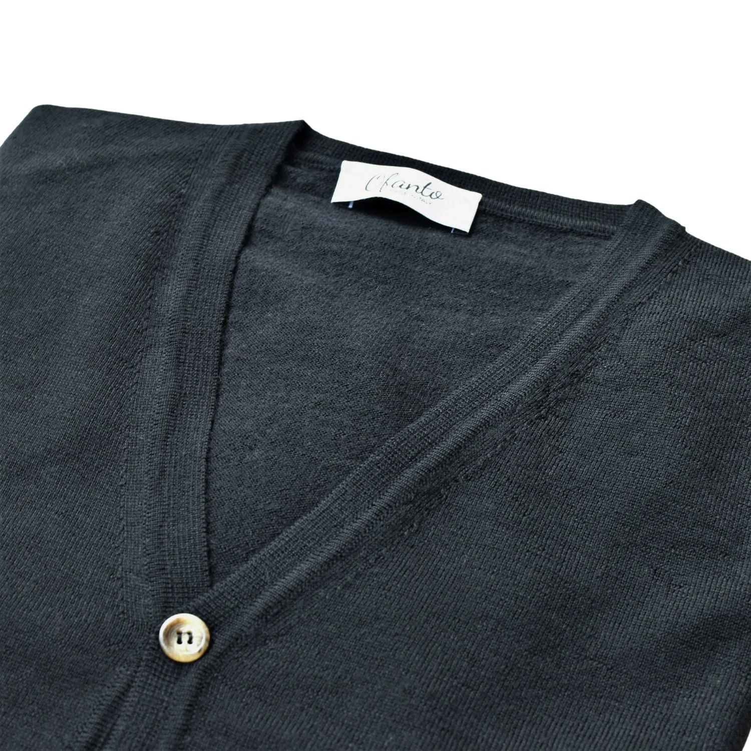 The 100% Merino Italian Cardigan - Black