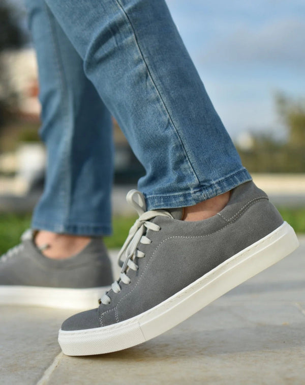 OSTUNI - Light Gray Suede